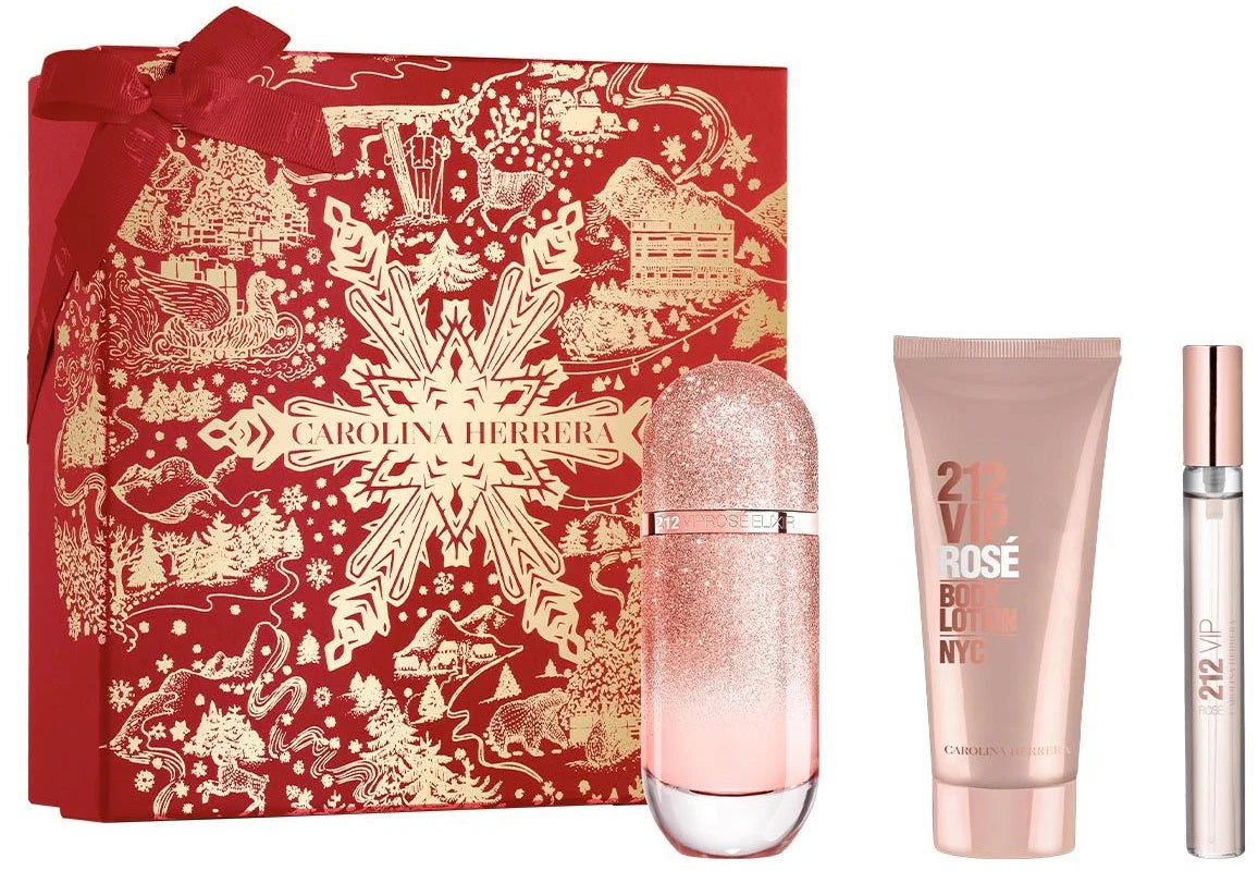 CAROLINA HERRERA 212 VIP ROSE ELIXIR (W) SET EDP 80ML + EDP 10ML + BL 100ML