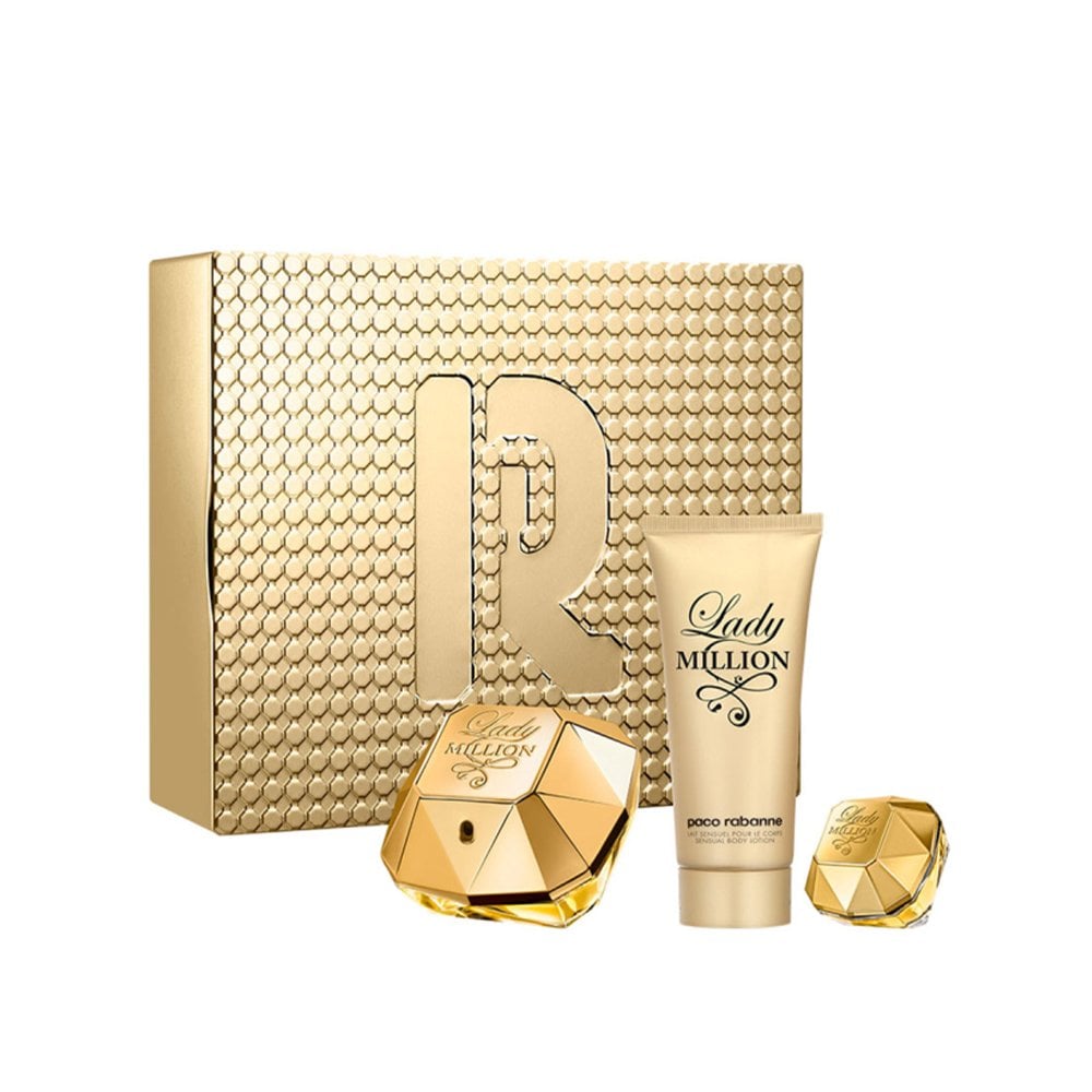 PACO RABANNE LADY MILLION (W) SET EDP 80ML+ BL AND MINIATURE
