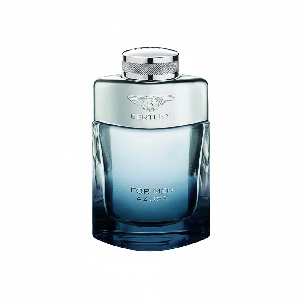 Bentley for Men Azure perfume bottle on a white background