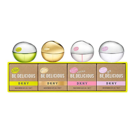 DONNA KARAN (W) MINI SET EDP 4 X 7ML (BEDELICIOUS + GOLDENDELICIOUS + BE EXTRADELICIOUS + BE 100%DELICIOUS)